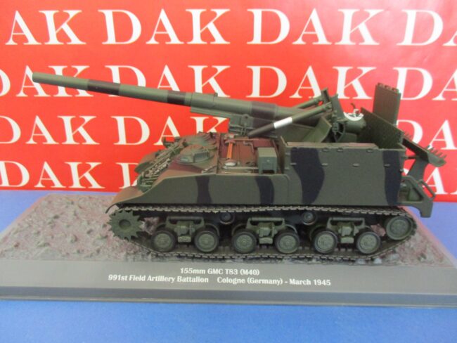 Die cast 1/43 Modellino Carro Armato Tank 155mm GMC T83 (M40) Germany 1945 - immagine 2