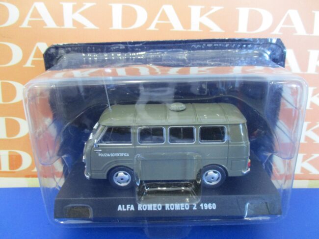 Die cast 1/43 Modellino Minibus Polizia Scientifica Police Alfa Romeo Romeo 2