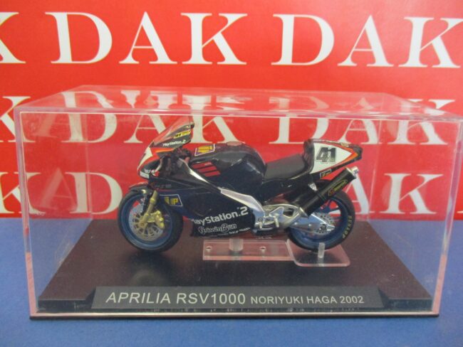 Die cast 1/24 Modellino Moto GP Aprilia RSV 1000 N. Haga 2002 - immagine 4