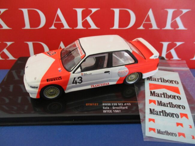 Die cast 1/43 Modellino Auto BMW E30 M3 Marlboro WTCC 1987 Sala by Ixo