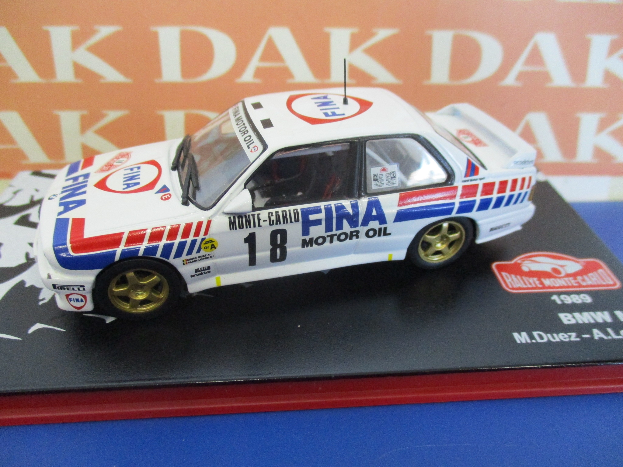 Die cast 1/43 Modellino Auto BMW M3 Fina Rally Monte Carlo 1989 M. Duez