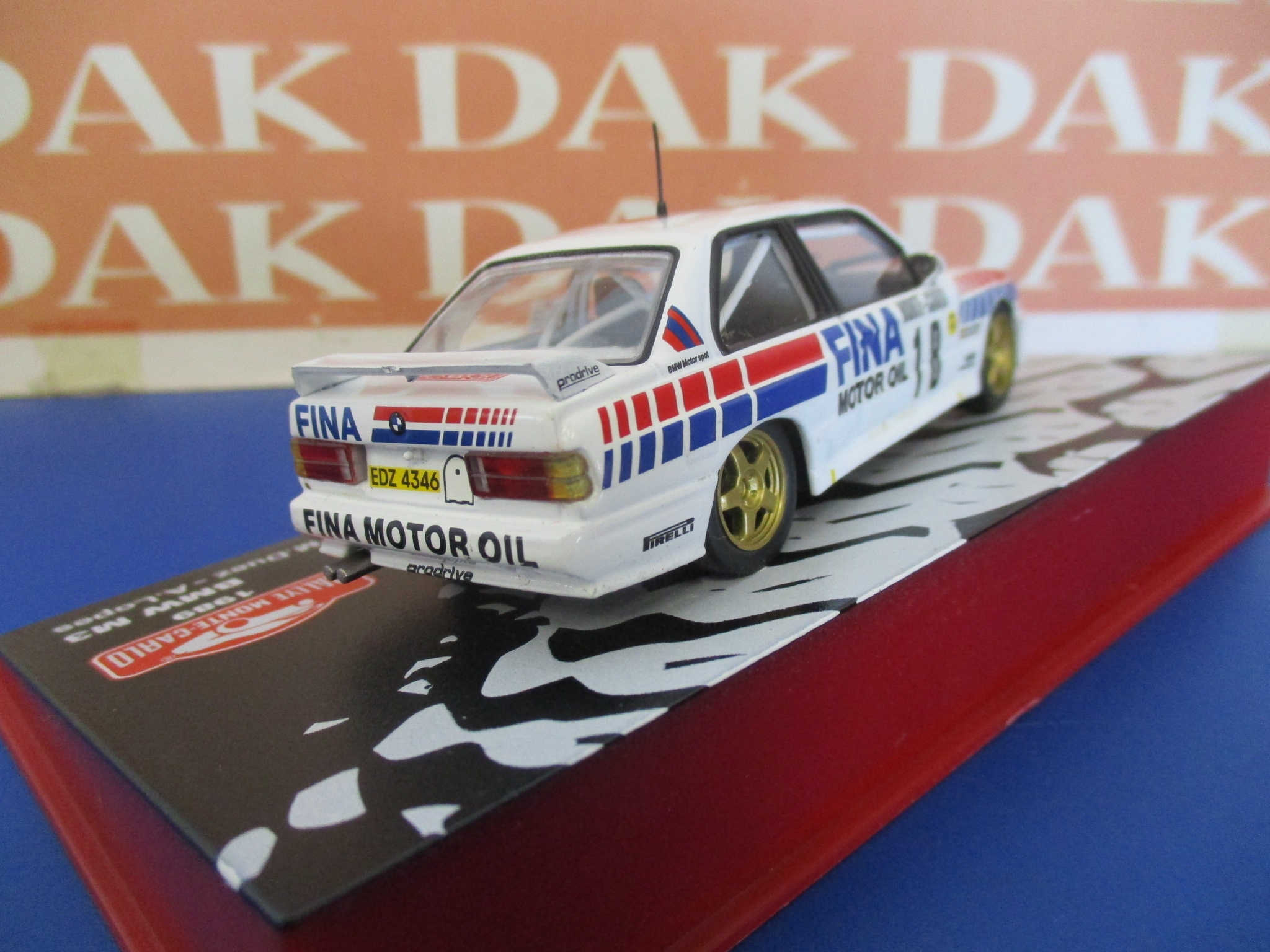 Die cast 1/18 Modellino Auto BMW M3 E30 Fina Rally Portugal 1989 M. Duetz -  Dak Mantova sas