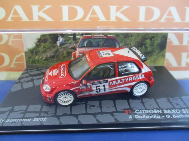 Die cast 1/43 Modellino Auto Citroen Saxo S1600 Rally Sanremo 2002 A. Dallavilla - immagine 4