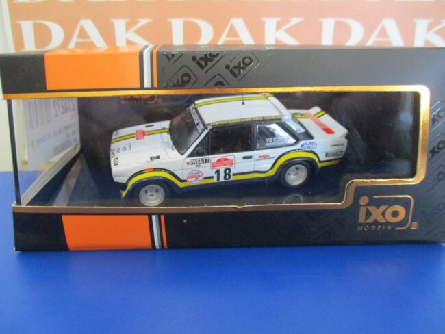 Die cast 1/43 Modellino Auto Fiat 131 Abarth Rally Sanremo 1978 A.Pasetti by Ixo - immagine 4