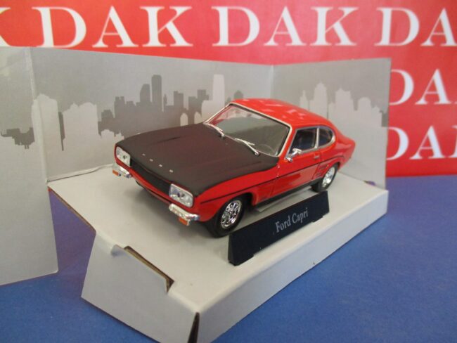 Die cast 1/43 Modellino Auto Ford Capri MKI rossa e nera by Cararama - immagine 2