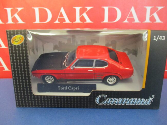 Die cast 1/43 Modellino Auto Ford Capri MKI rossa e nera by Cararama - immagine 4