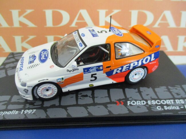 Die cast 1/43 Modellino Auto Ford Escort RS WRC Rally Acropolis 1997 C. Sainz - immagine 2