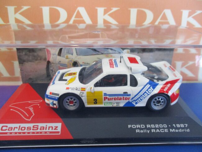 Die cast 1/43 Modellino Auto Ford RS 200 Rally Madrid 1987 C. Sainz - immagine 4