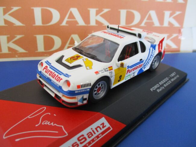 Die cast 1/43 Modellino Auto Ford RS 200 Rally Madrid 1987 C. Sainz