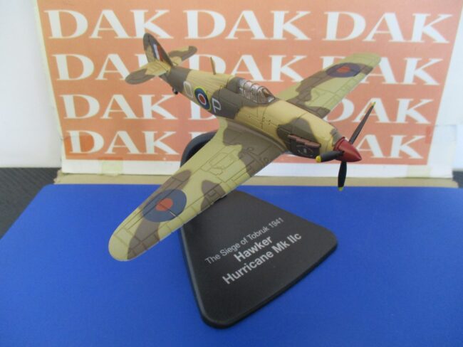 Die cast 1/72 Modellino Aereo Aircraft Hawker Hurricane MK.IIc Tobruk 1941 Atlas