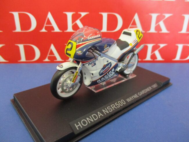 Die cast 1/24 Modellino Moto GP Honda NSR500 Wayne Gardner 1987 - immagine 2