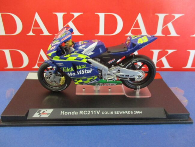 Die cast 1/24 Modellino Moto GP Honda RC211V Colin Edwards 2004 - immagine 2