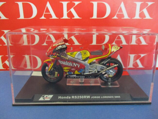 Die cast 1/24 Modellino Moto GP Honda RS250RW Jorge Lorenzo 2005 - immagine 4