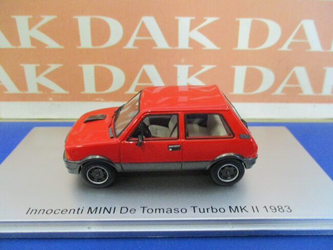 1/43 Modellino Auto Innocenti Mini De Tomaso Turbo MKII 1983 Red by Kess - immagine 2