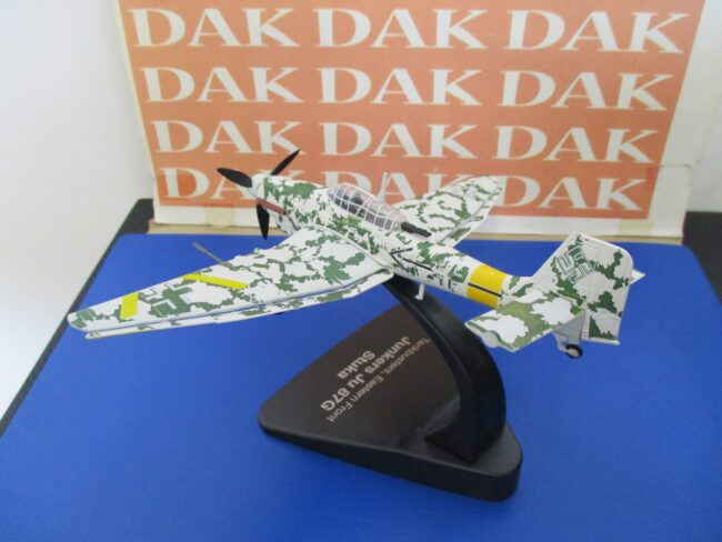 Die cast 1/72 Modellino Aereo Aircraft Junkers Ju 87G Stuka winter camo by Atlas - immagine 3