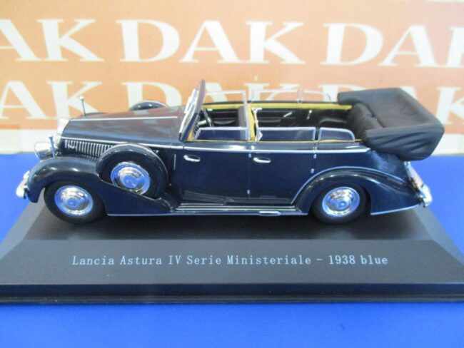 Die cast 1/43 Modellino Auto Lancia Astura IV Serie Ministeriale 1938 Blue - immagine 2