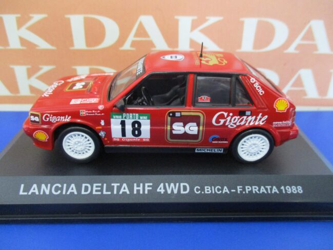 Die cast 1/43 Modellino Auto Lancia Delta HF 4WD Rally Portogallo 1988 C.Bica - immagine 2