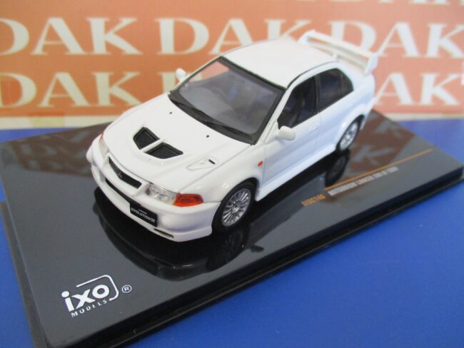 Die cast 1/43 Modellino Auto Mitsubishi Lancer EVO VI 1999 White by Ixo - immagine 2