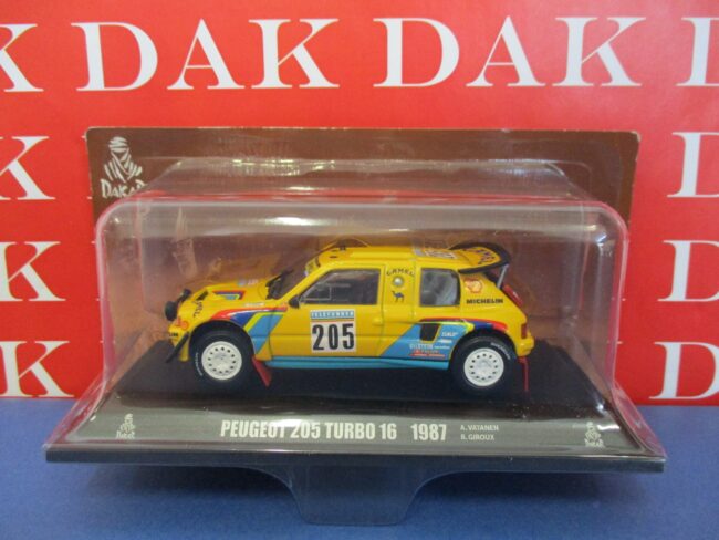 Die cast 1/43 Modellino Auto Peugeot 205 Turbo 16 Paris Dakar 1987 A.Vatanen