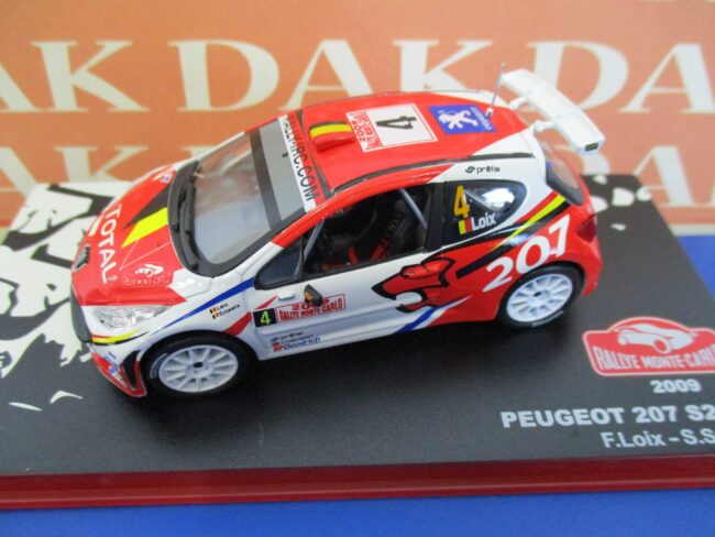 Die cast 1/43 Modellino Auto Peugeot 207 S2000 N4 Rally Monte Carlo 2009 F. Loix