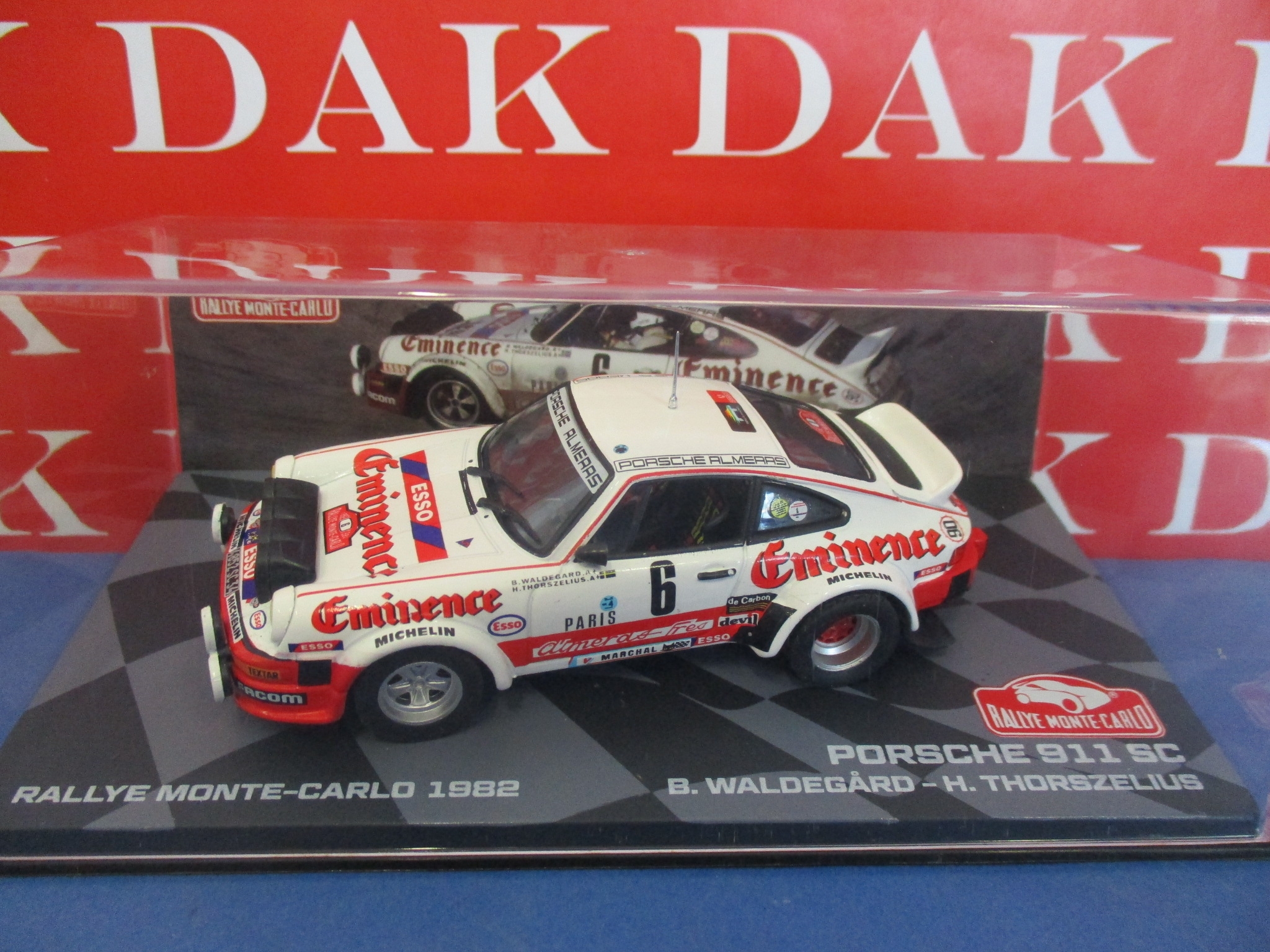 Die cast 1/43 Modellino Auto Porsche 911 SC Rally Monte Carlo 1982 B.  Waldergard