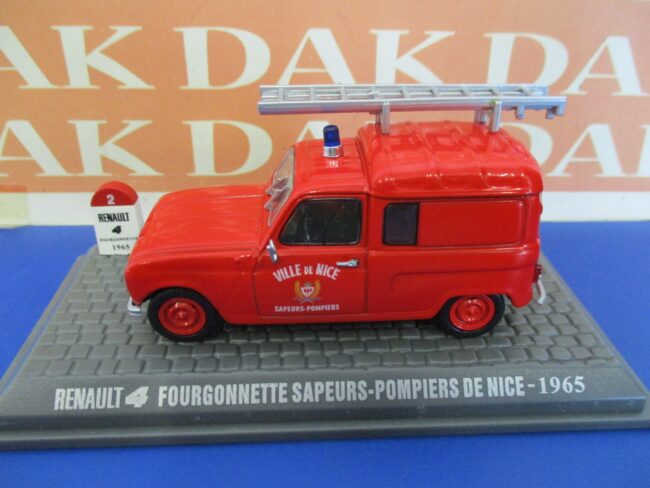 Die cast 1/43 Modellino auto Renault 4 Furgonata Pompieri Nizza 1965