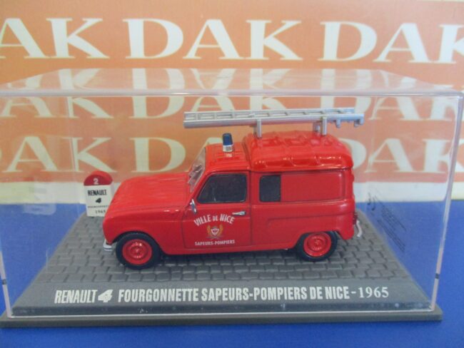 Die cast 1/43 Modellino auto Renault 4 Furgonata Pompieri Nizza 1965 - immagine 4