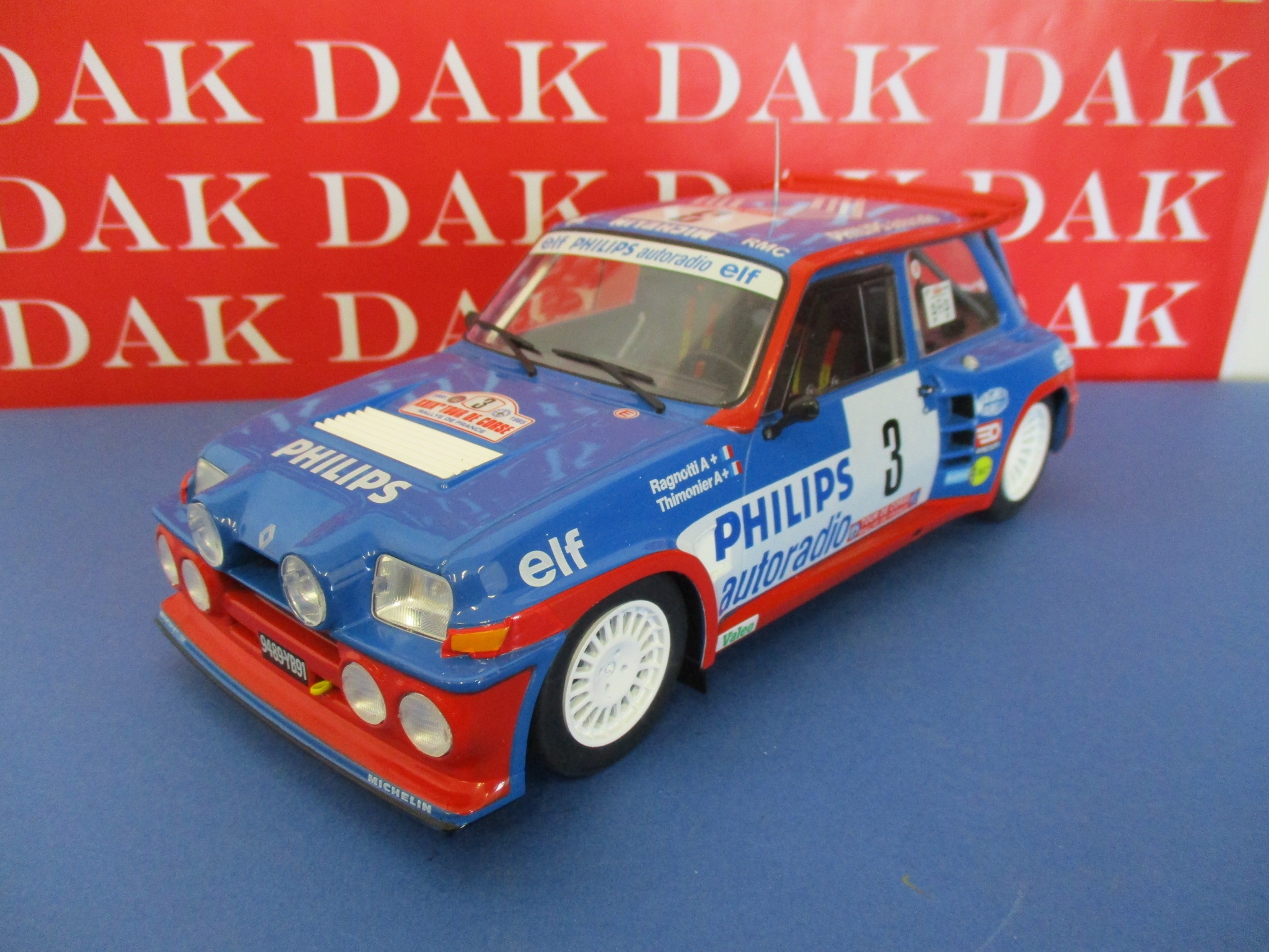 Die cast 1/18 Modellino Auto Renault 5 Maxi Turbo Tour de Corse 1985 J.  Ragnotti