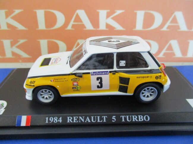 Die cast 1/43 Modellino Auto Renault 5 Turbo Rally Tour de France 1984 Ragnotti