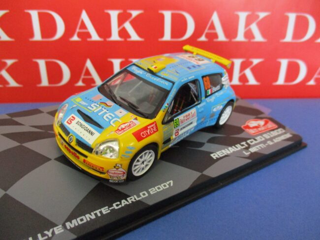 Die cast 1/43 Modellino Auto Renault Clio S1600 Rally Monte Carlo 2007 L. Betti