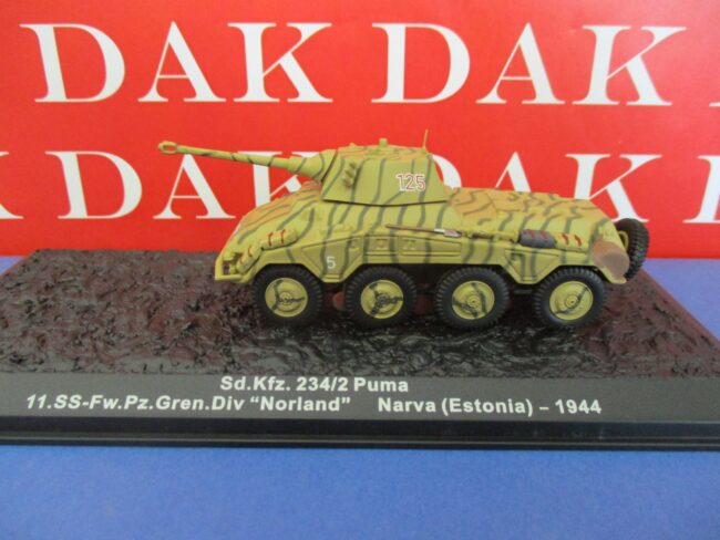 Die cast 1/72 Modellino Autoblindo 234/2 Puma 11.SS-Fr. Pz. Gren. Div. Nordland