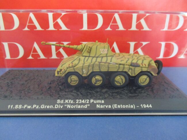 Die cast 1/72 Modellino Autoblindo 234/2 Puma 11.SS-Fr. Pz. Gren. Div. Nordland - immagine 4