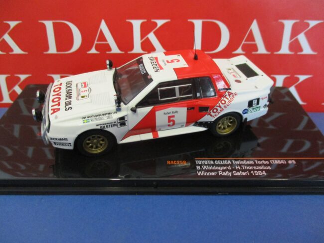 Die cast 1/43 Modellino Auto Toyota Celica TwinCam Turbo Rally Safari 1984