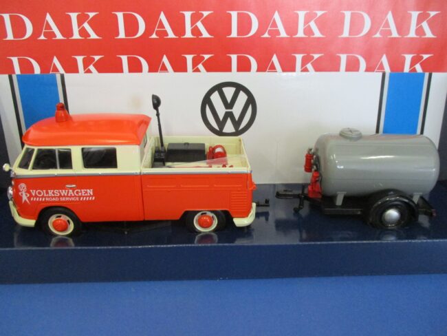 Die cast 1/24 Modellino Furgone Volkswagen T1 Pick Up Service + Trailer