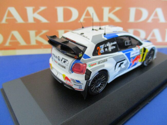 Die cast 1/43 Modellino Auto Volkwagen Polo R WRC Rally Francia 2014 J.Latvala - immagine 3