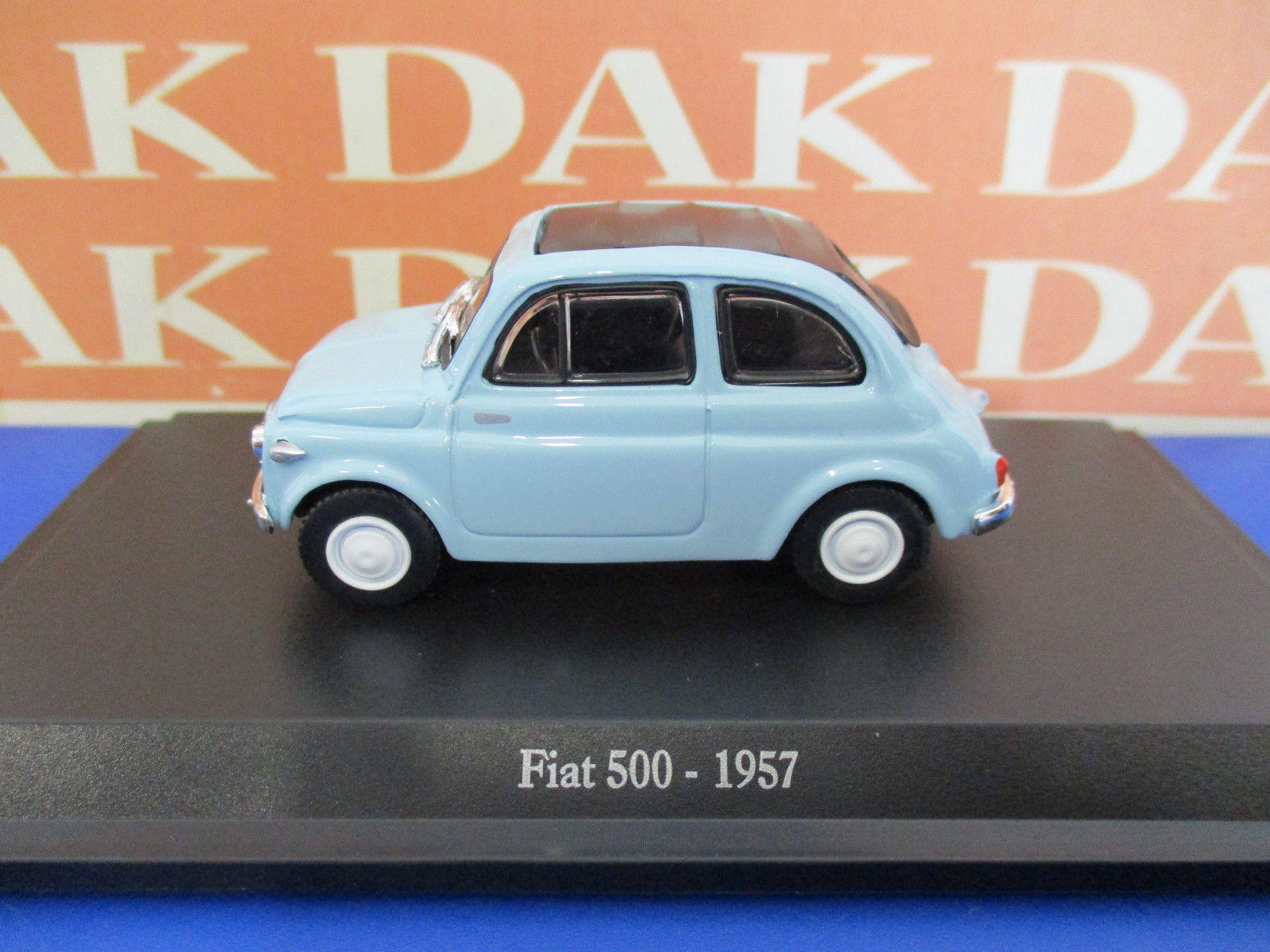 Die cast 1/43 Modellino Auto Fiat 500 1957 azzurra - Dak Mantova sas