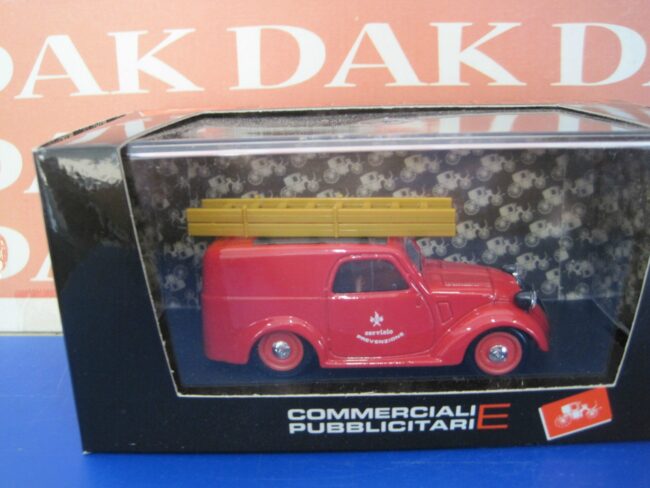 Die cast 1/43 Modellino Auto Fiat 500B Furgoncino Pompieri 1946 by Brumm