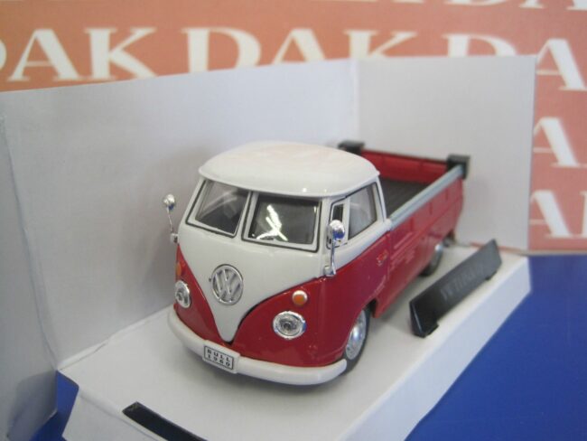 Die cast 1/43 Modellino Furgone Volkswagen T1 Pick Up bianco rosso by Cararama