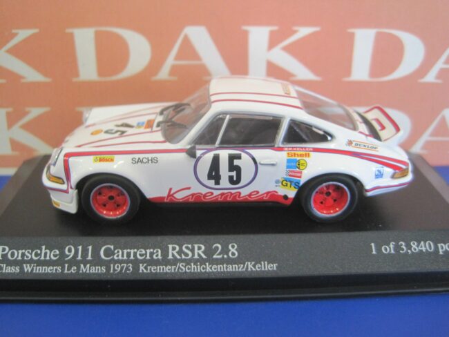 Die cast 1/43 Porsche 911 Carrera RSR 2.8 Le Mans 1973  by Minichamps