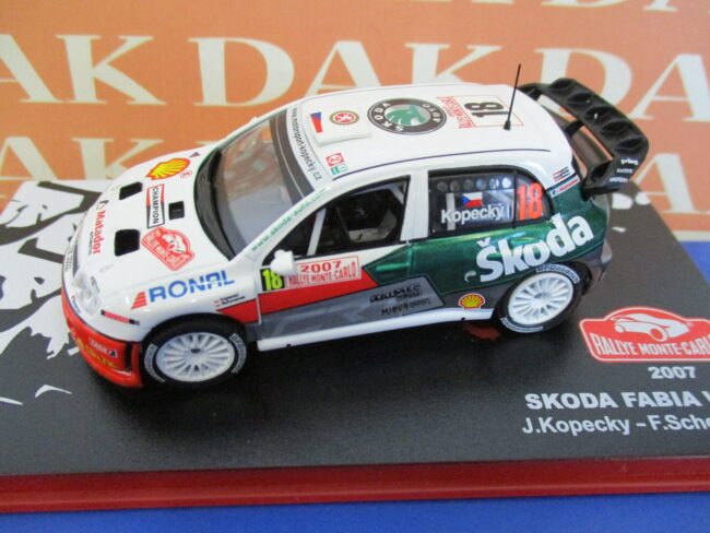 Die cast 1/43 Modellino Auto Skoda Fabia WRC Rally Montecarlo 2007