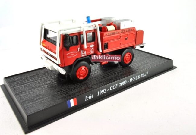 Die cast 1/64 Modellino Pompieri Feuerwehrmann CCF 2000 Iveco 80.17 1992 France