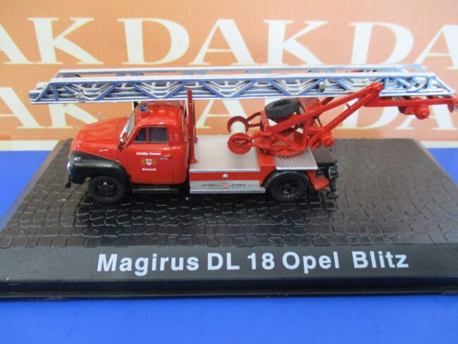 Die cast 1/72 Pompieri Feuerwehr Fire Bomberos Truck Magirus DL 18 Opel Blitz