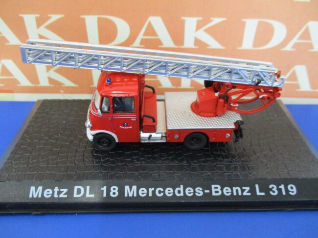 Die cast 1/72 Pompieri Feuerwehr Fire Bomberos Truck Metz DL 18 Mercedes L 319