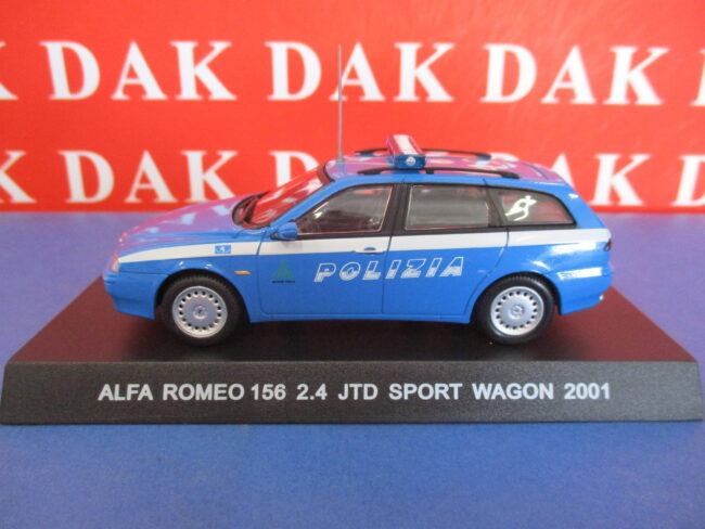 Die cast 1/43 Modellino Auto Polizia Police Alfa Romeo 156 2.4 JTD SW 2001