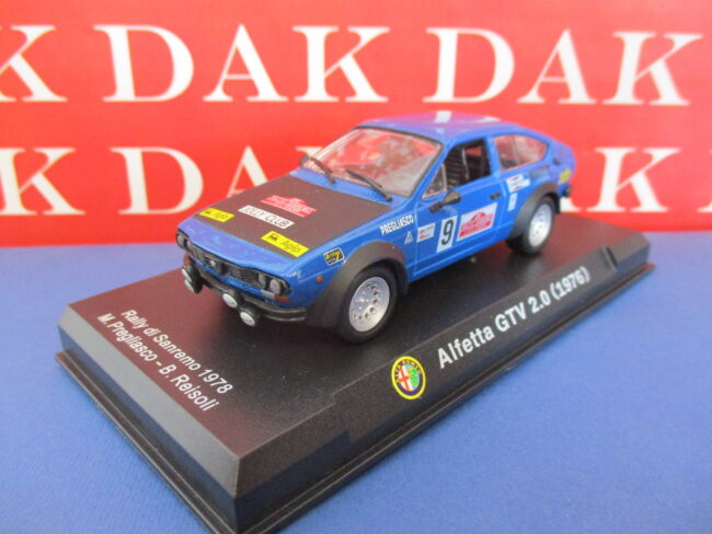 Die cast 1/43 Modellino Auto Alfa Romeo Alfetta GTV 2.0 Rally Sanremo 1978