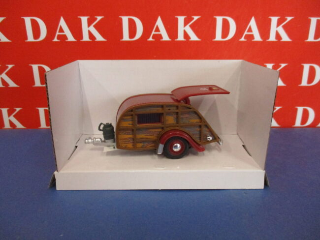 Die cast 1/43 Modellino Caravan Roulotte Legno by Cararama - immagine 2