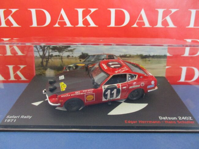 Die cast 1/43 Modellino Auto Datsun 240Z Rally Safari 1971 H. Hermann - immagine 4