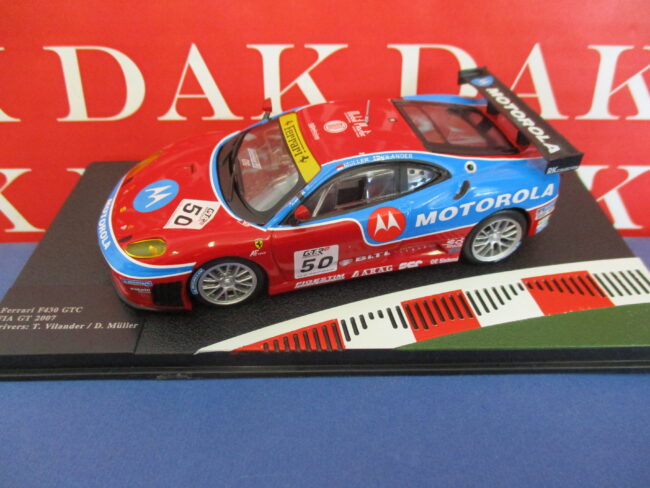 Die cast 1/43 Modellino Auto Ferrari F430 GTC N50 Motorola FIA 2007 T. Vilander