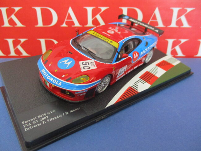 Die cast 1/43 Modellino Auto Ferrari F430 GTC N50 Motorola FIA 2007 T. Vilander - immagine 2