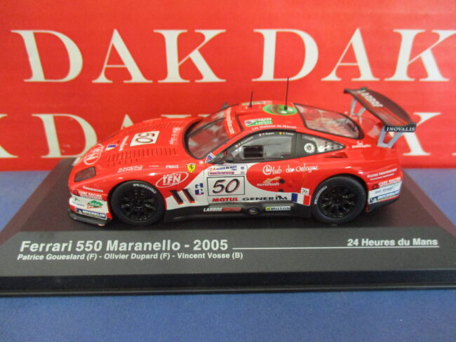 Die cast 1/43 Modellino Auto Ferrari 550 Maranello 24H Le Mans 2005